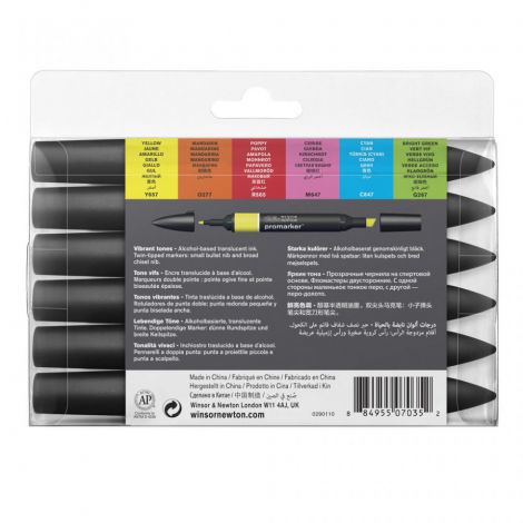 Zestaw Promarkerów Winsor&Newton, 6szt Vibrant Tones - 3